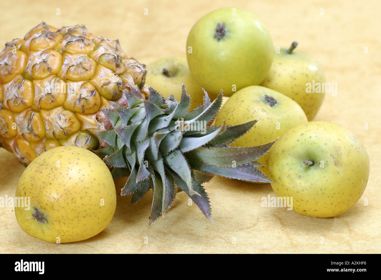 Apple sort Ananasrenette with pineapple Stock Photo