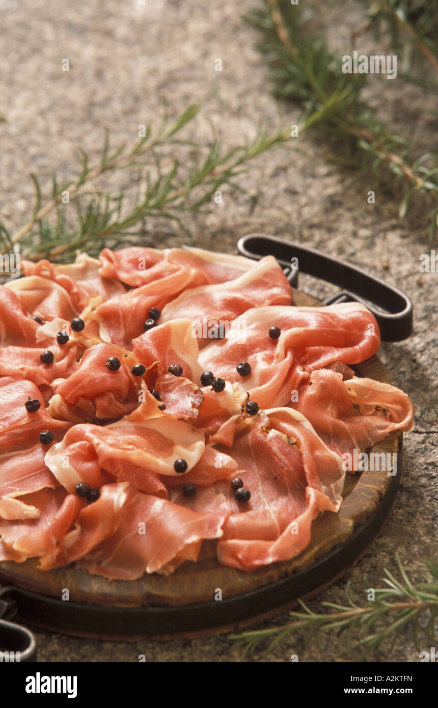 Jambon de Bosses typical ham Valpelline Valle d Aosta Italy Stock Photo