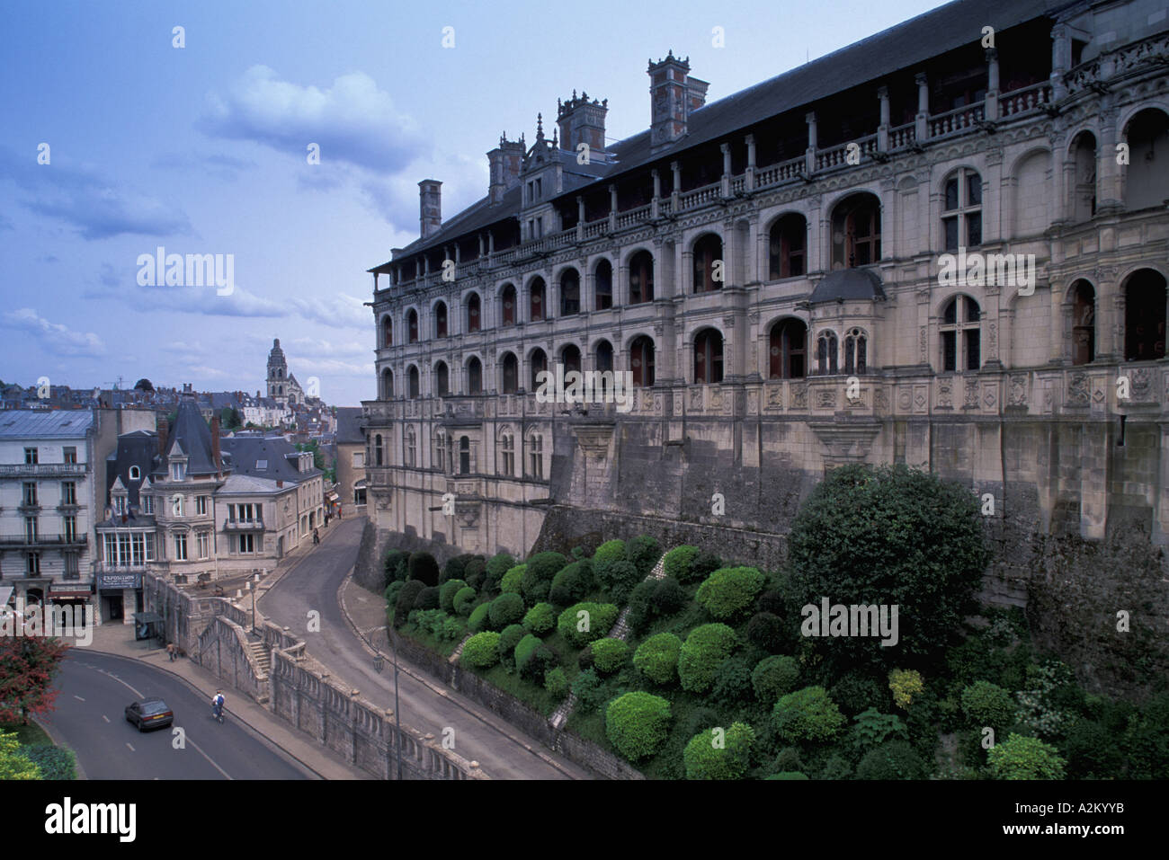 EU, France, Loire Valley, Loir, et, Cher. Chateau de Blois. Facade des Loges Stock Photo