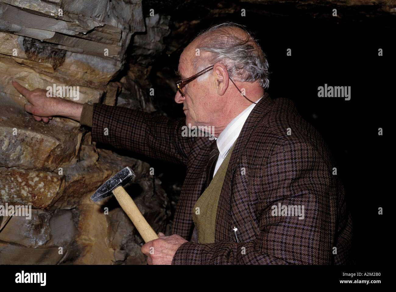 Archaeological cave Stock Photo