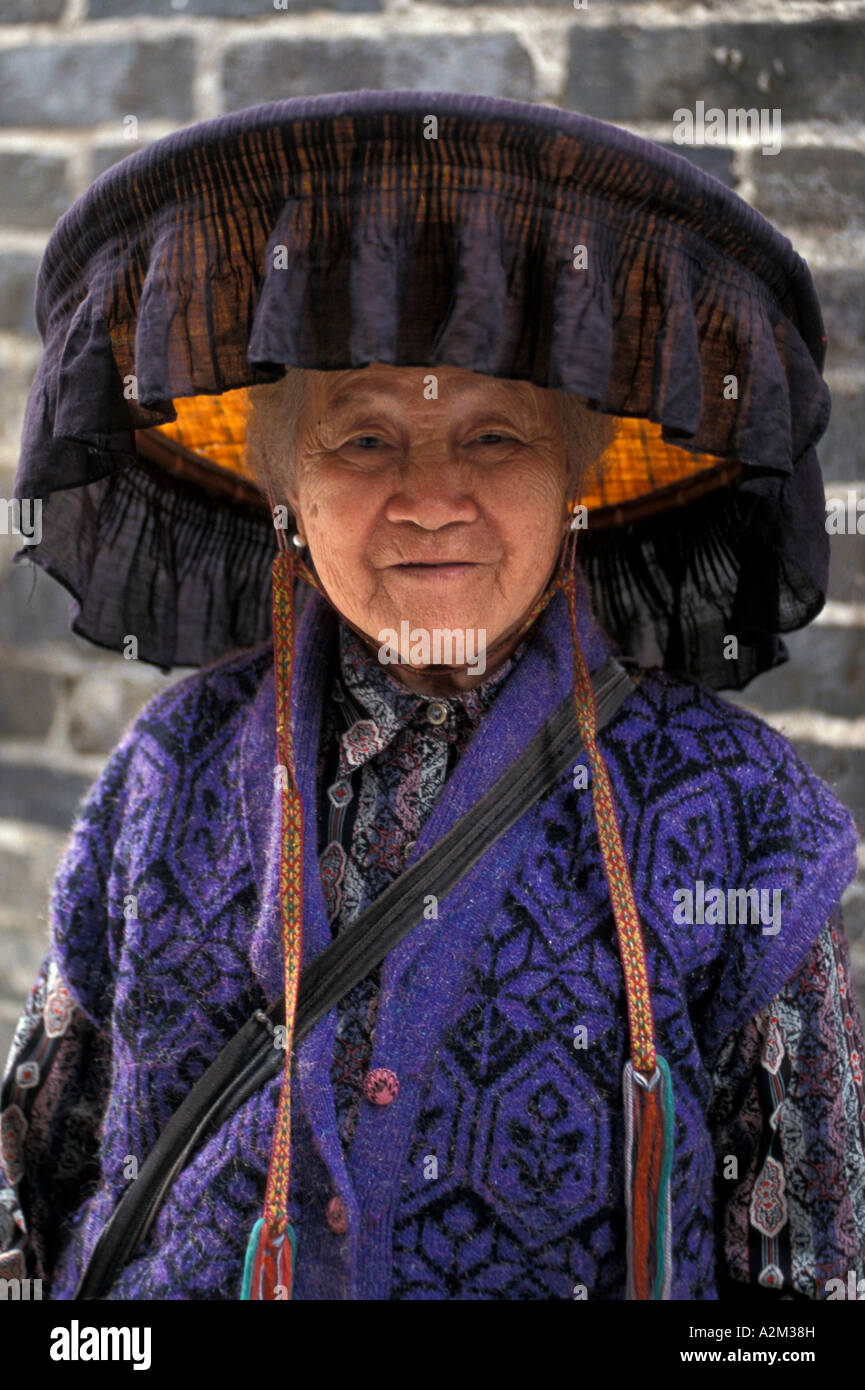 Portrait Kat Hing Wai walled village Hong Kong China Asia Stock Photo