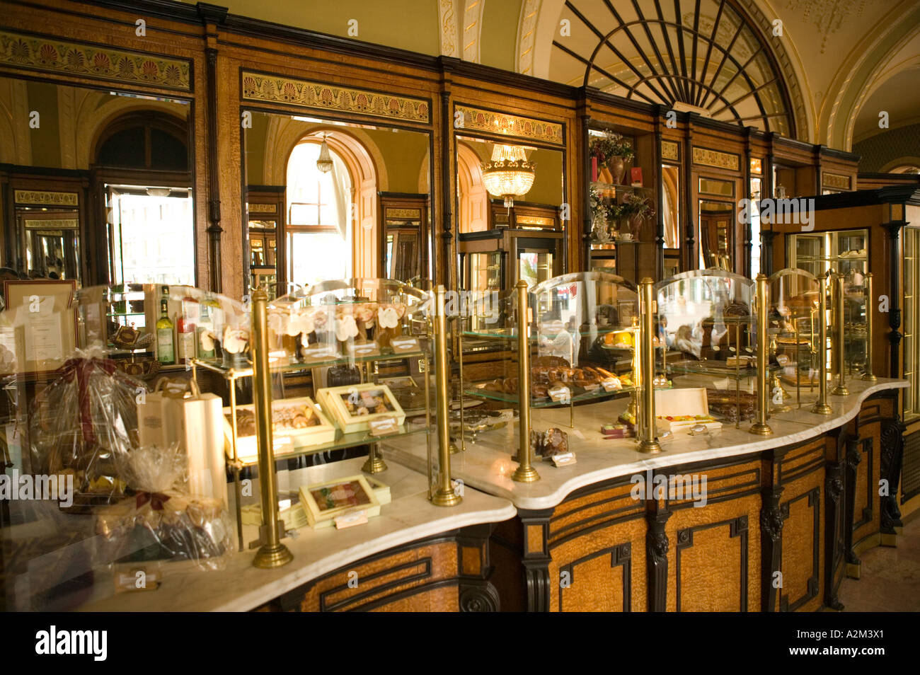 HUNGARY, Budapest Pest, Interior of Gerbeaud Cake Shop Stock Photo Alamy