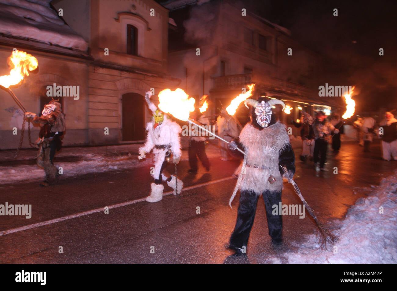 Krampus mask 5th December feast Tarvisio Friuli Venezia Giulia Italy
