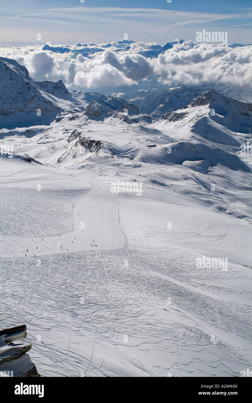 Ventina ski run Breuil Cervinia Val Tournenche Valle d Aosta Italy ...