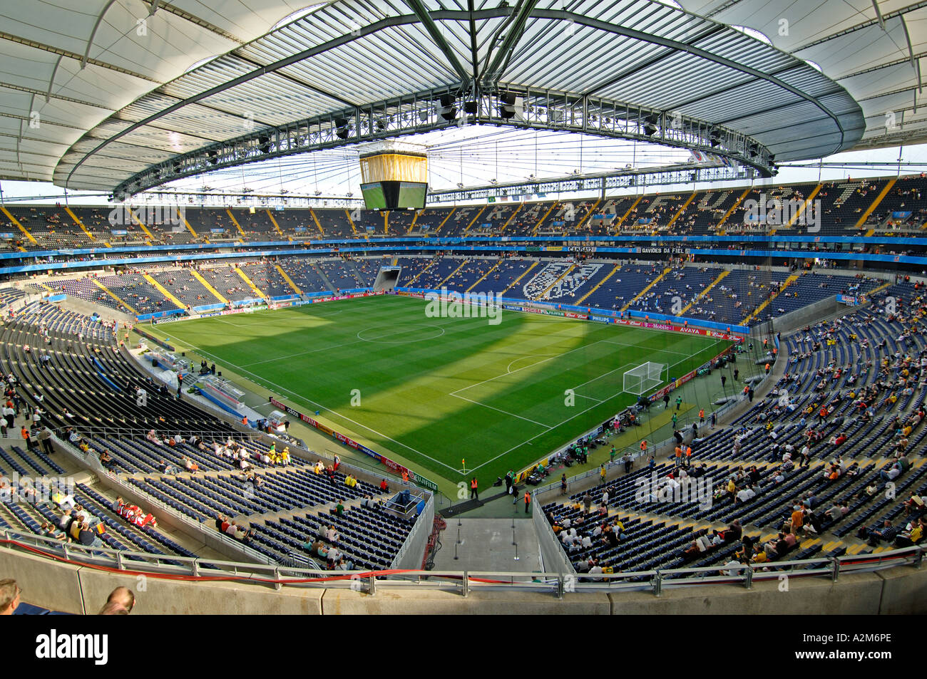 interior view of Commerzbank Arena, since 2020: Deutsche Bank Park Football stadium, Frankfurt, Germany Stock Photo