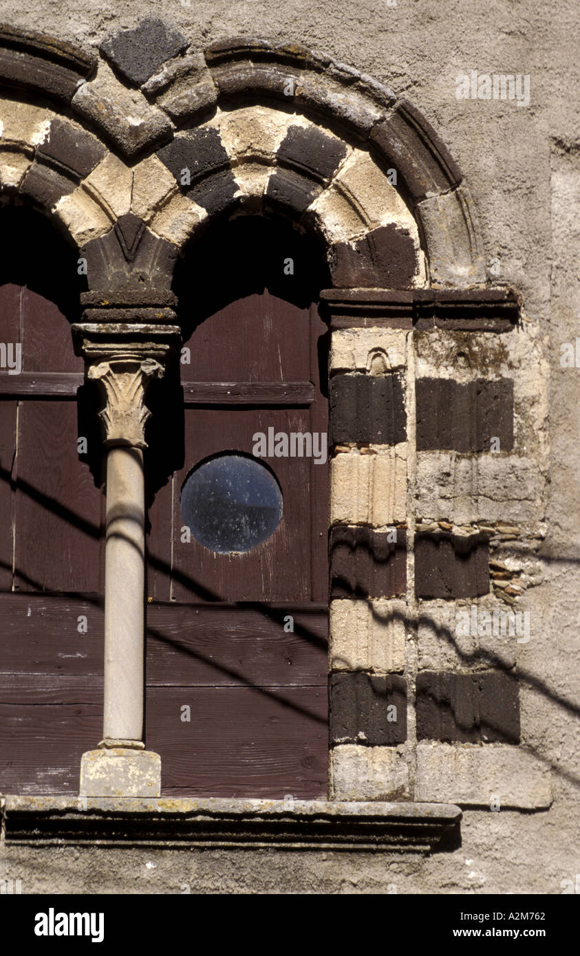 Thirteenth century double lancet window Stock Photo