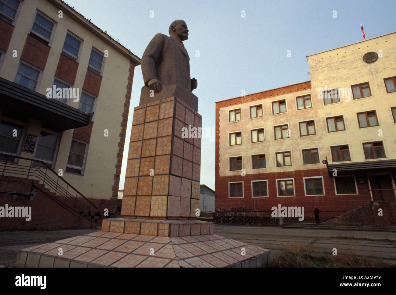 Asia, Russia, Pevek. Statue of Stalin Stock Photo Alamy