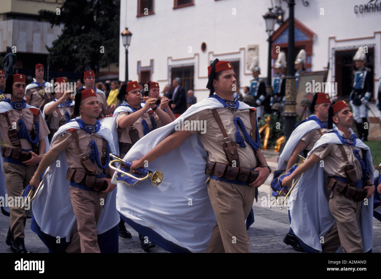 Europe, Spain (in Spanish northern Africa), Ceuta, parading Legionnaire