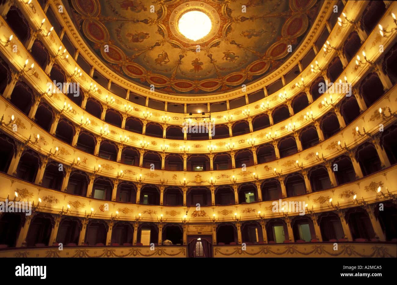 Interior of Teatro Rossini Stock Photo - Alamy
