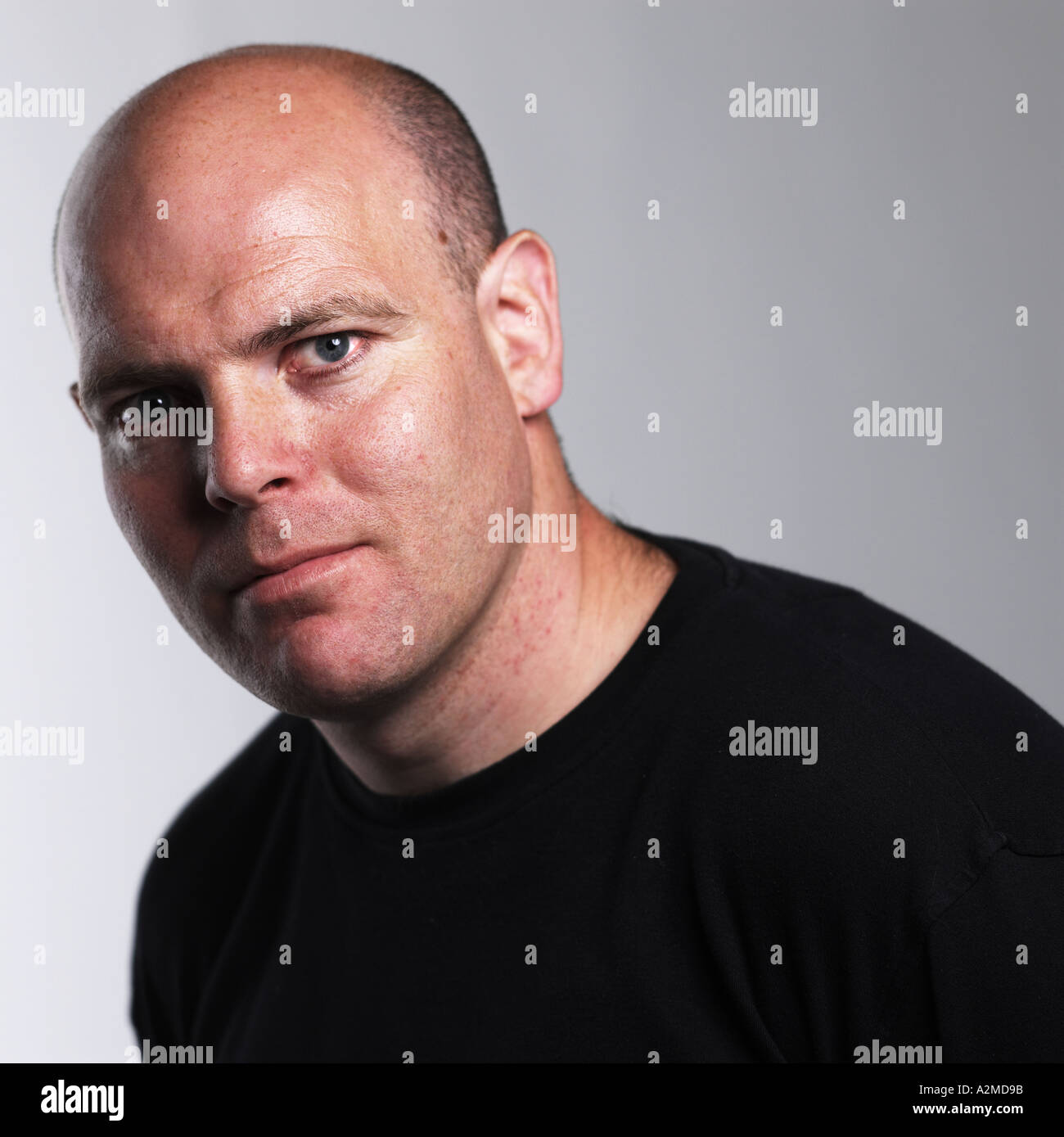 Caucasian White Male Man In His Mid Thirties Bald Balding With
