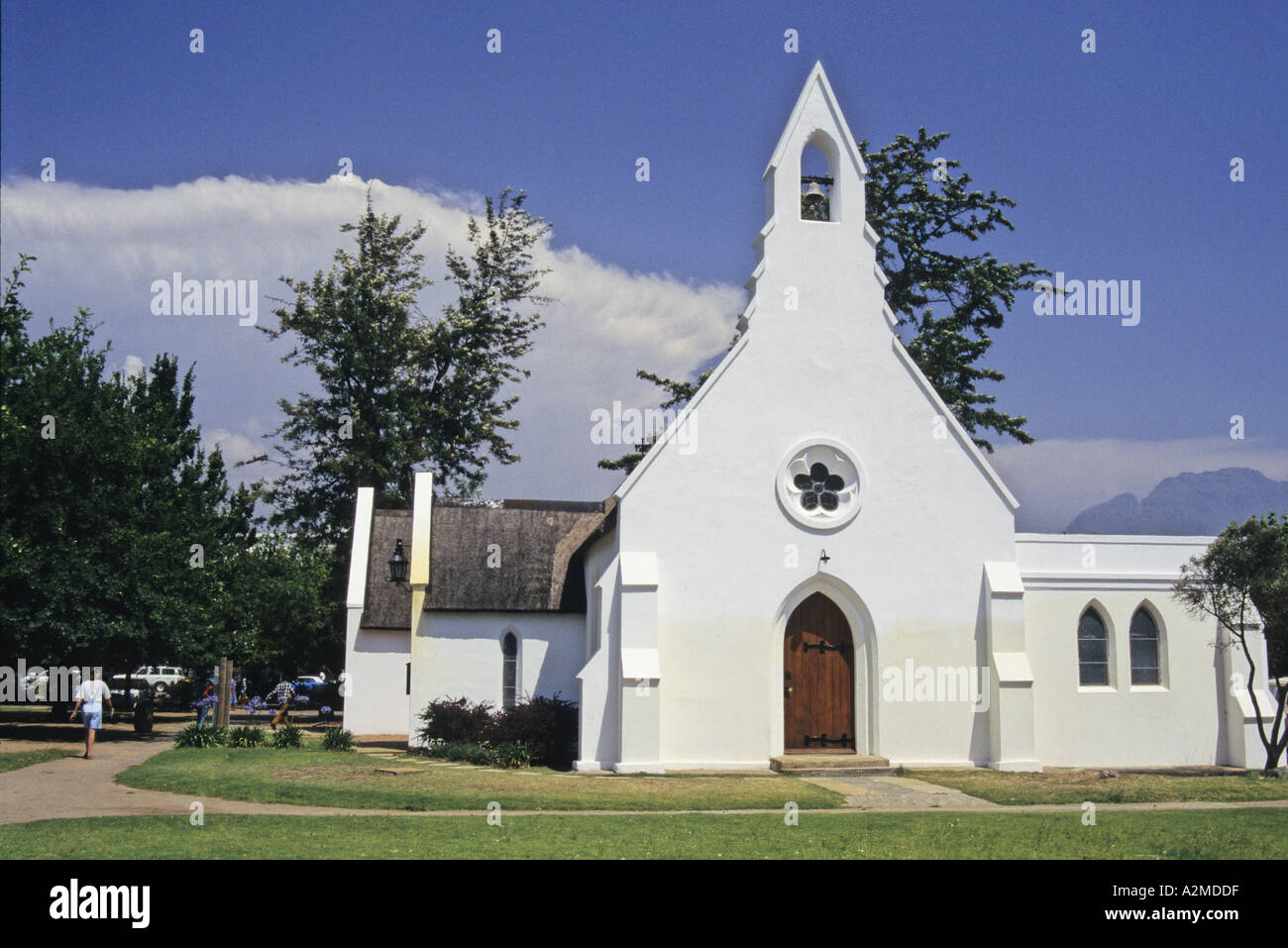 cape dutch style church Stellenbosch South Africa Stock Photo Alamy