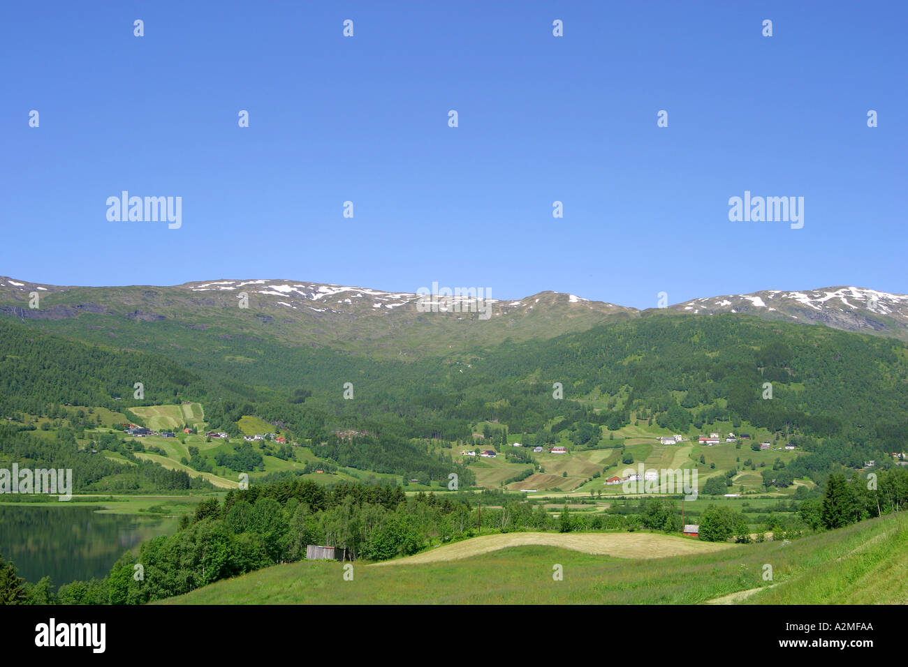 Small village in mountainside Stock Photo - Alamy