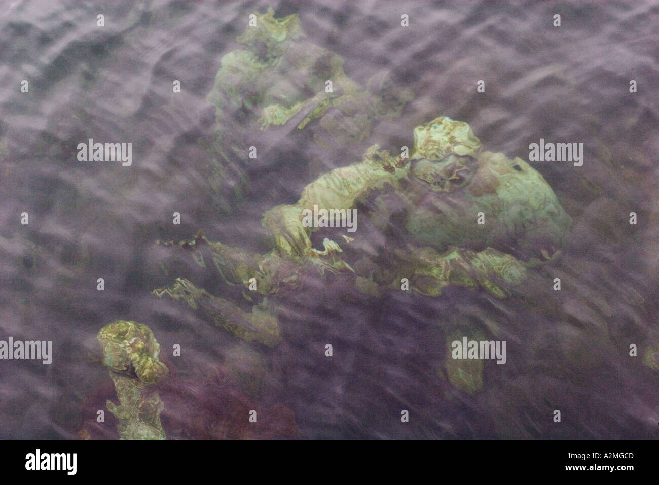 Underwater statue at Gammel Strand in the center of Copenhagen Stock