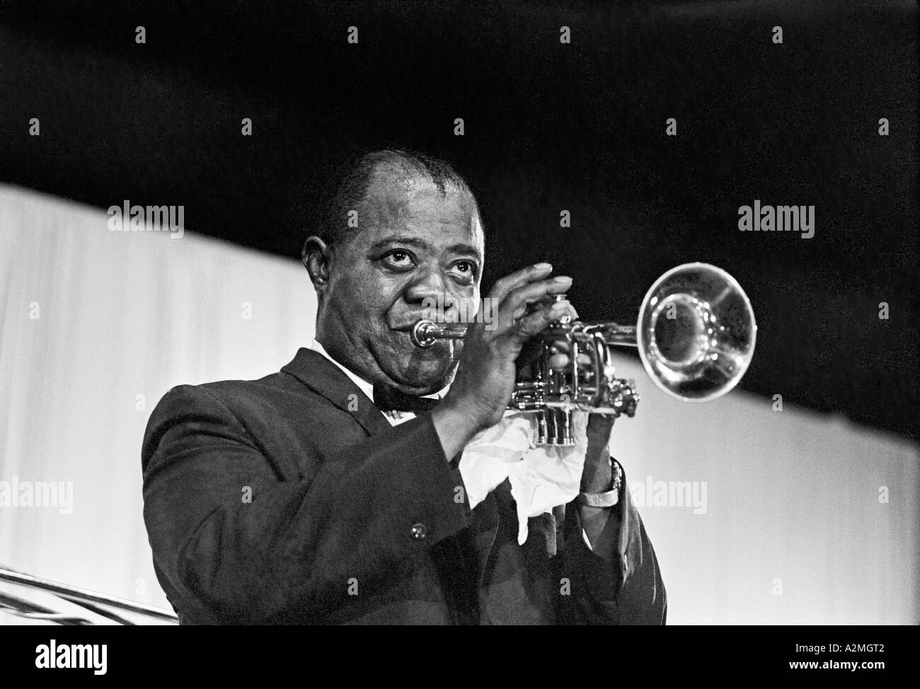 Louis Armstrong or Satchmo as he was known, the world's greatest trumpeter. Born on the 4 July 1901 Stock Photo