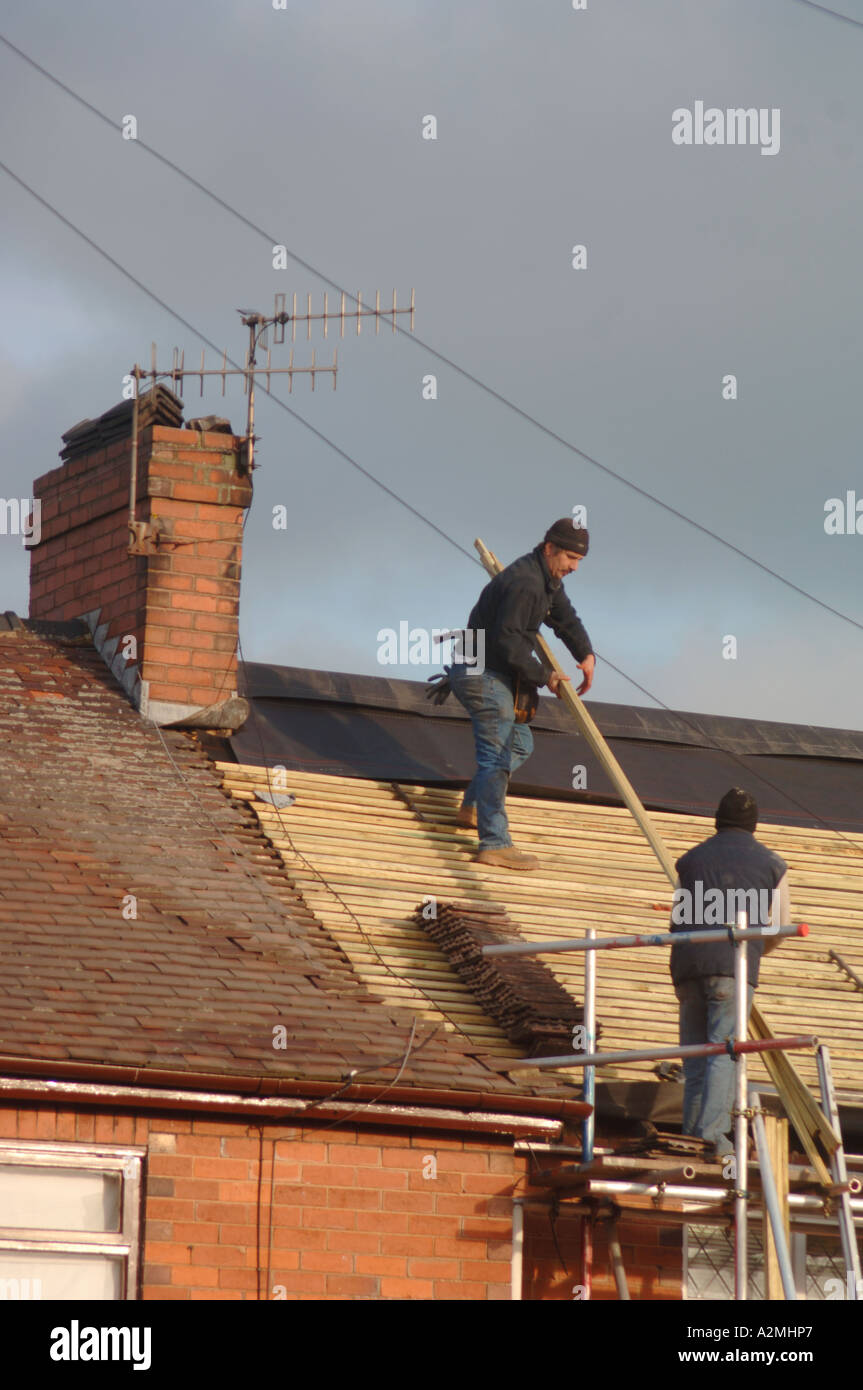 Roofing Contractors Stock Photo Alamy