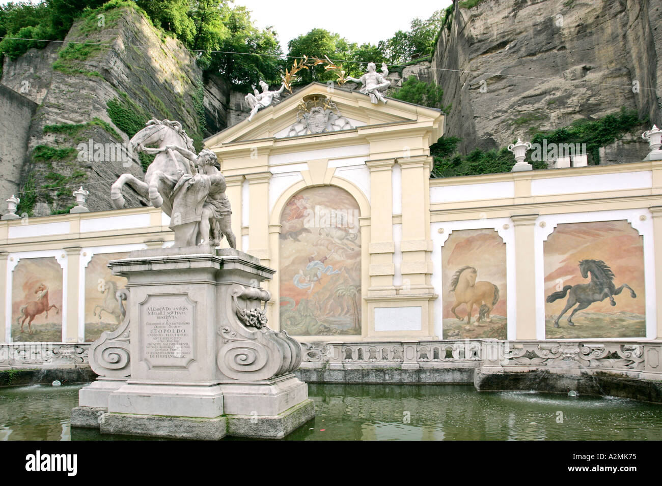 this watering place for horses was built in the end of the 17 century town of Salzburg Austria Stock Photo