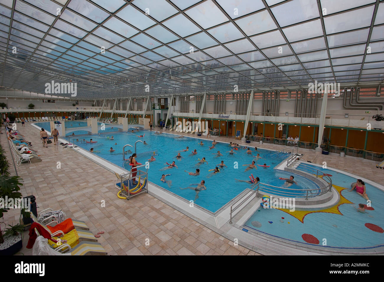 water gymnastics in thermal spa Stock Photo Alamy