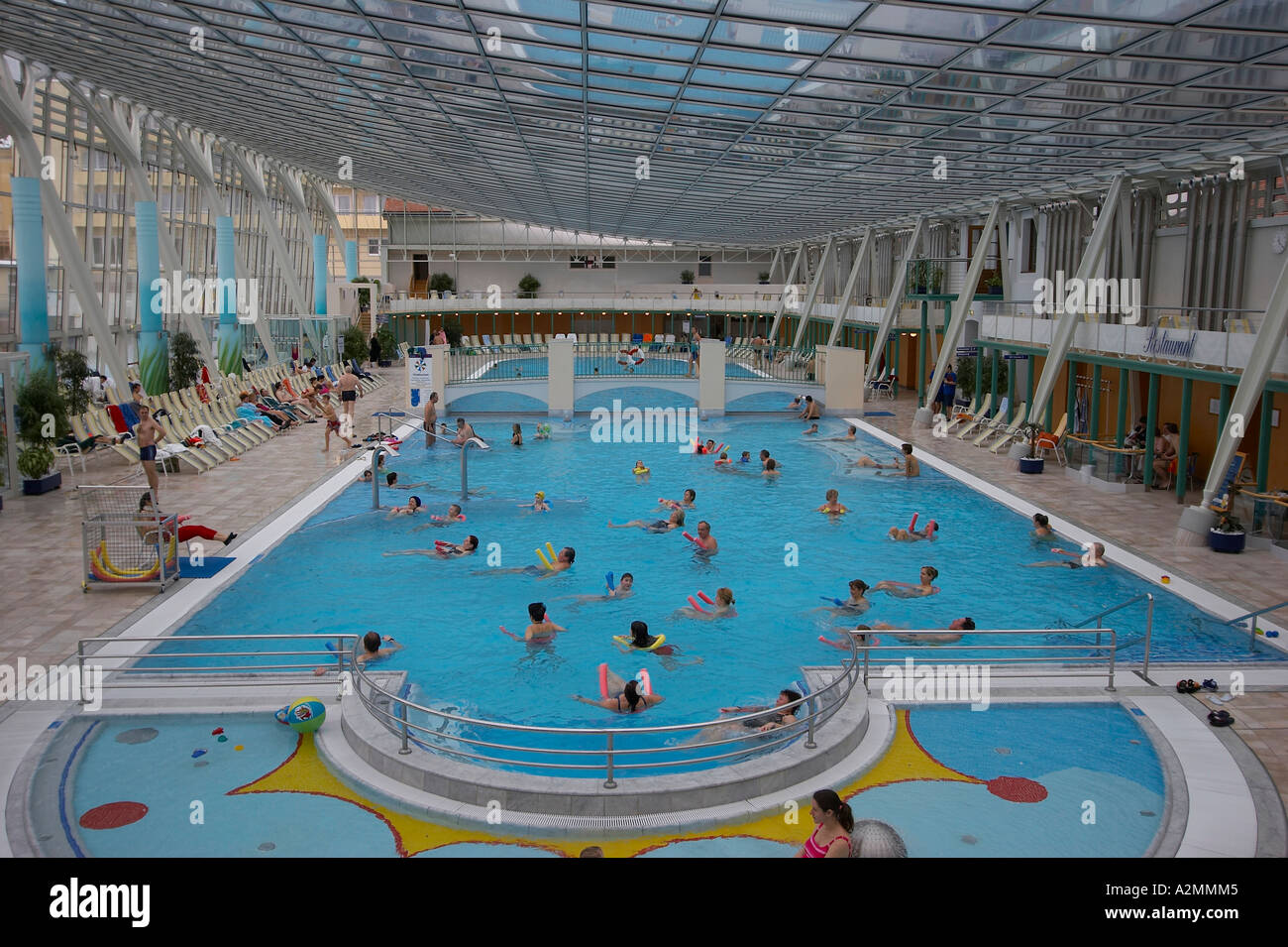 water gymnastics in thermal spa Stock Photo Alamy