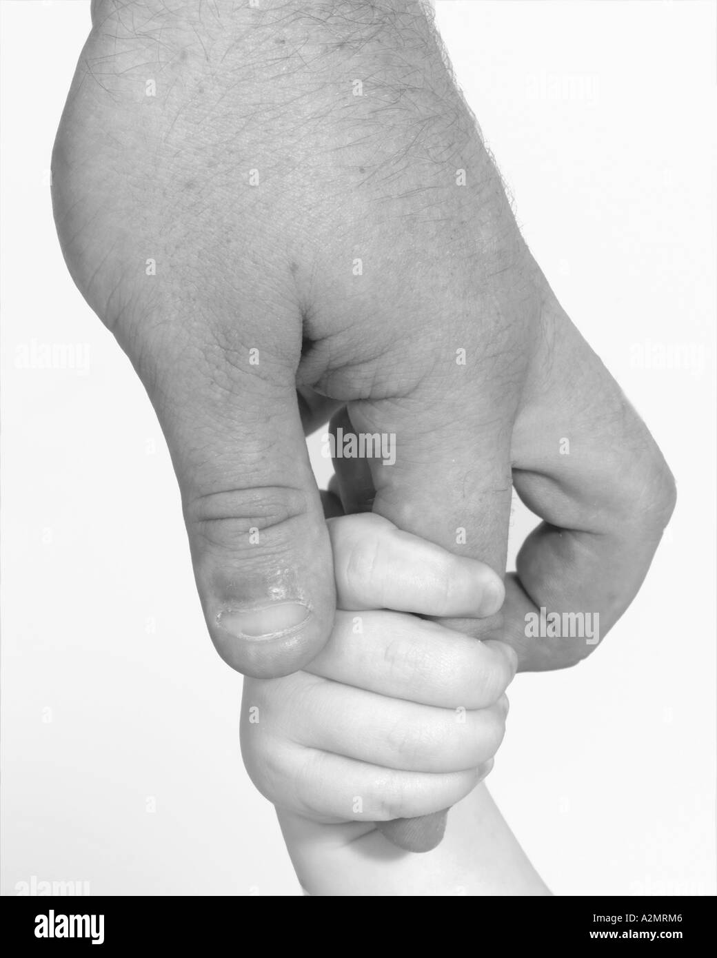 Little hand holding Big Hand Stock Photo Alamy