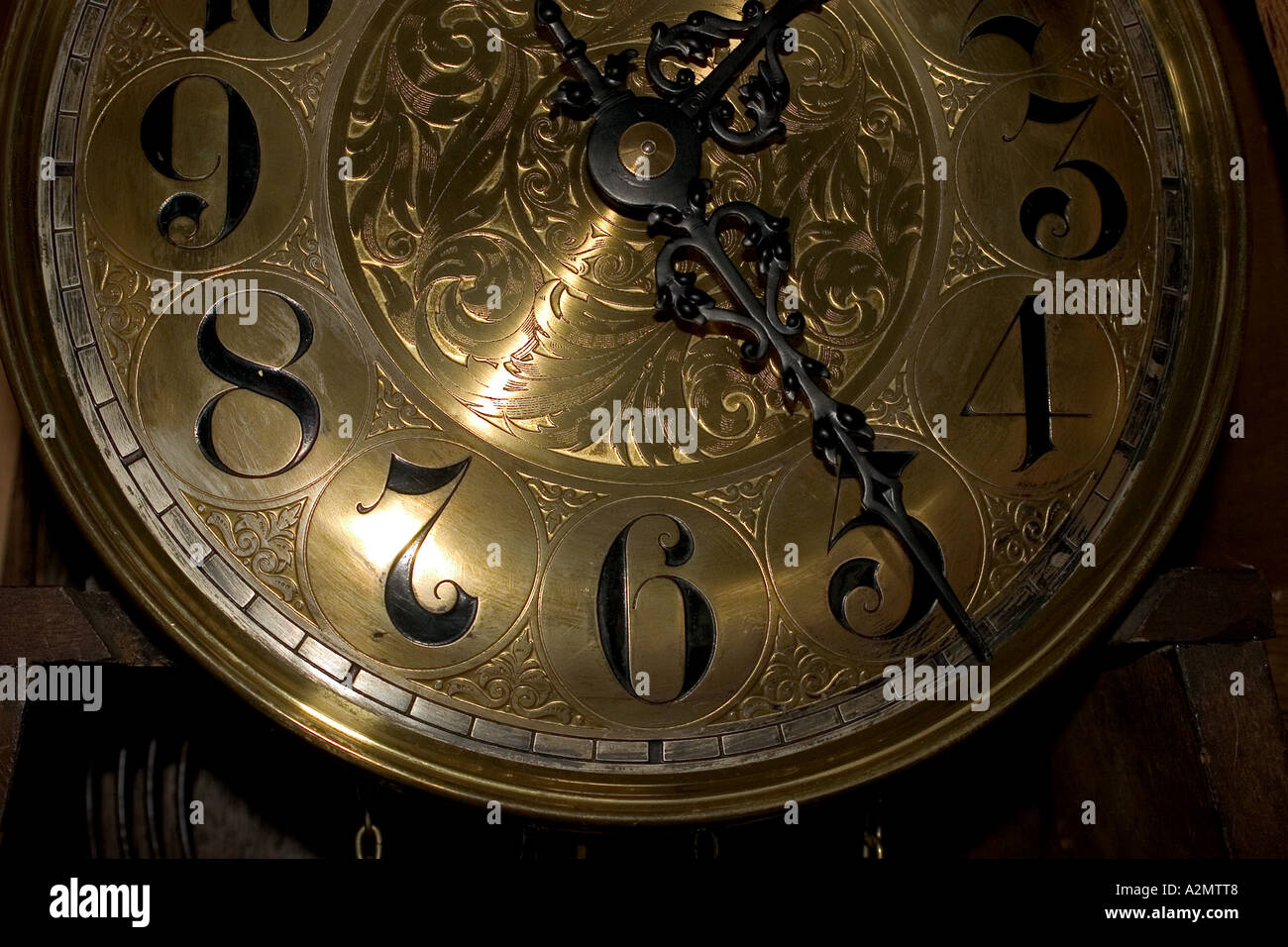 clock face of a grandfather clock Stock Photo