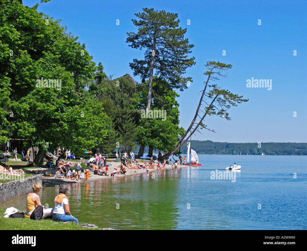 BRD Germany Bavaria Upper Bavaria Tutzing at the Starnberger Lake Stock Photo 3447141 Alamy