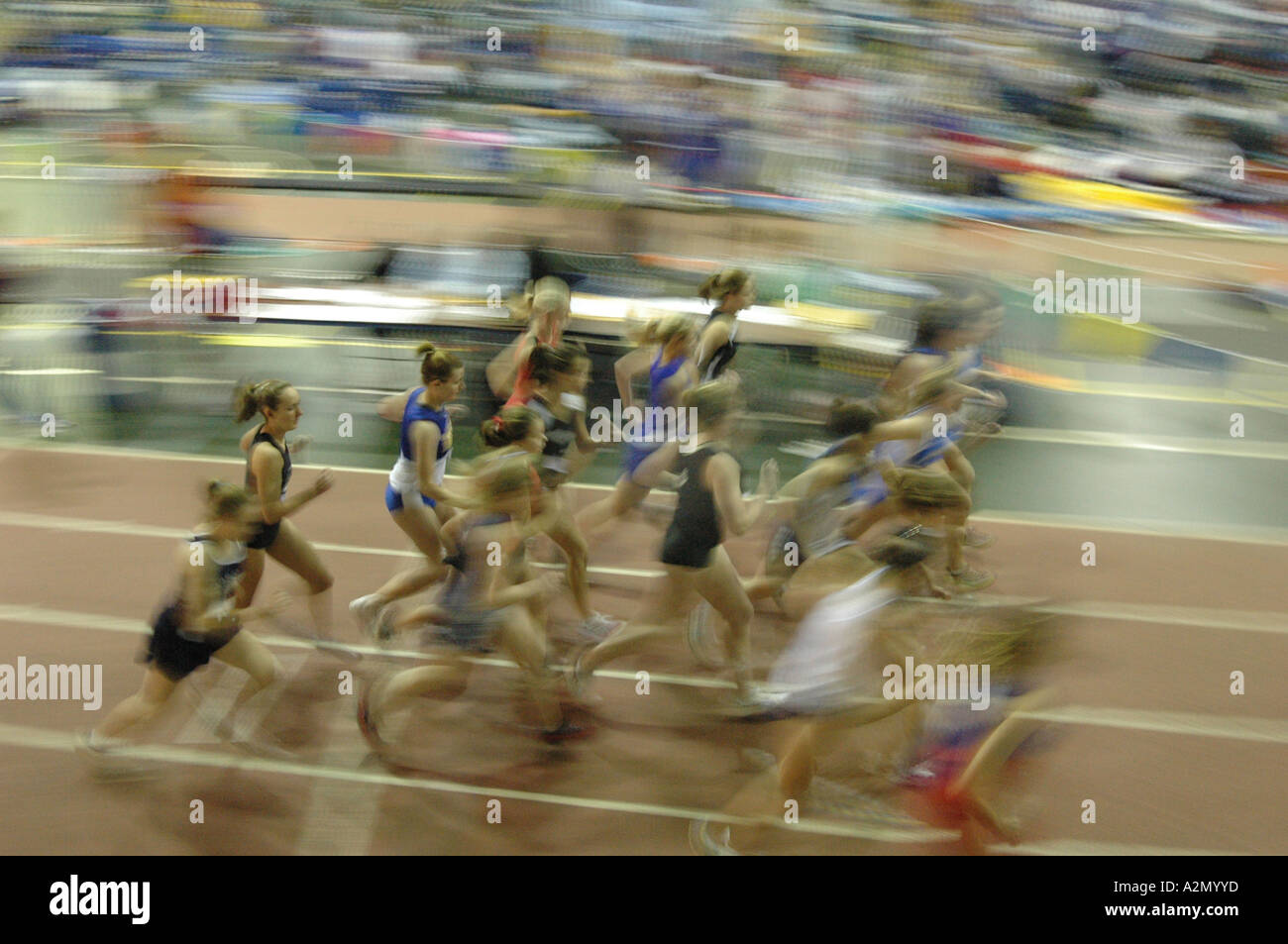 Track athletes running on track (blurred motion Stock Photo - Alamy