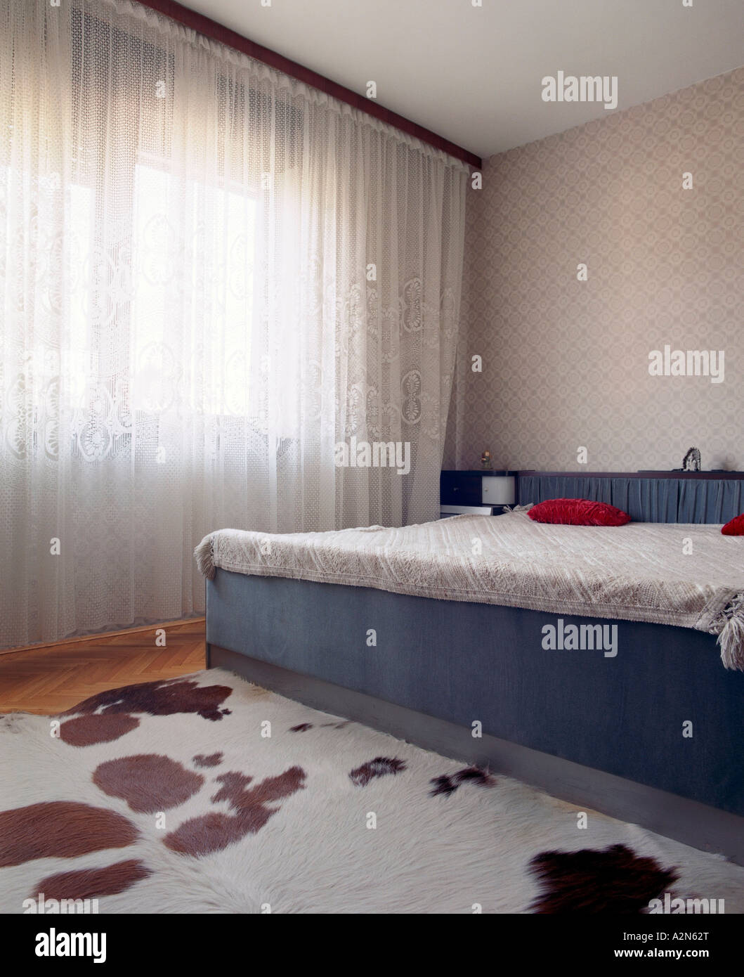 Interiors of bedroom Stock Photo