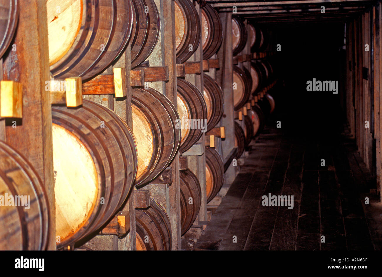 Whiskey barrels Jack Daniel Distillery Lynchburg Tennessee USA Stock Photo Alamy