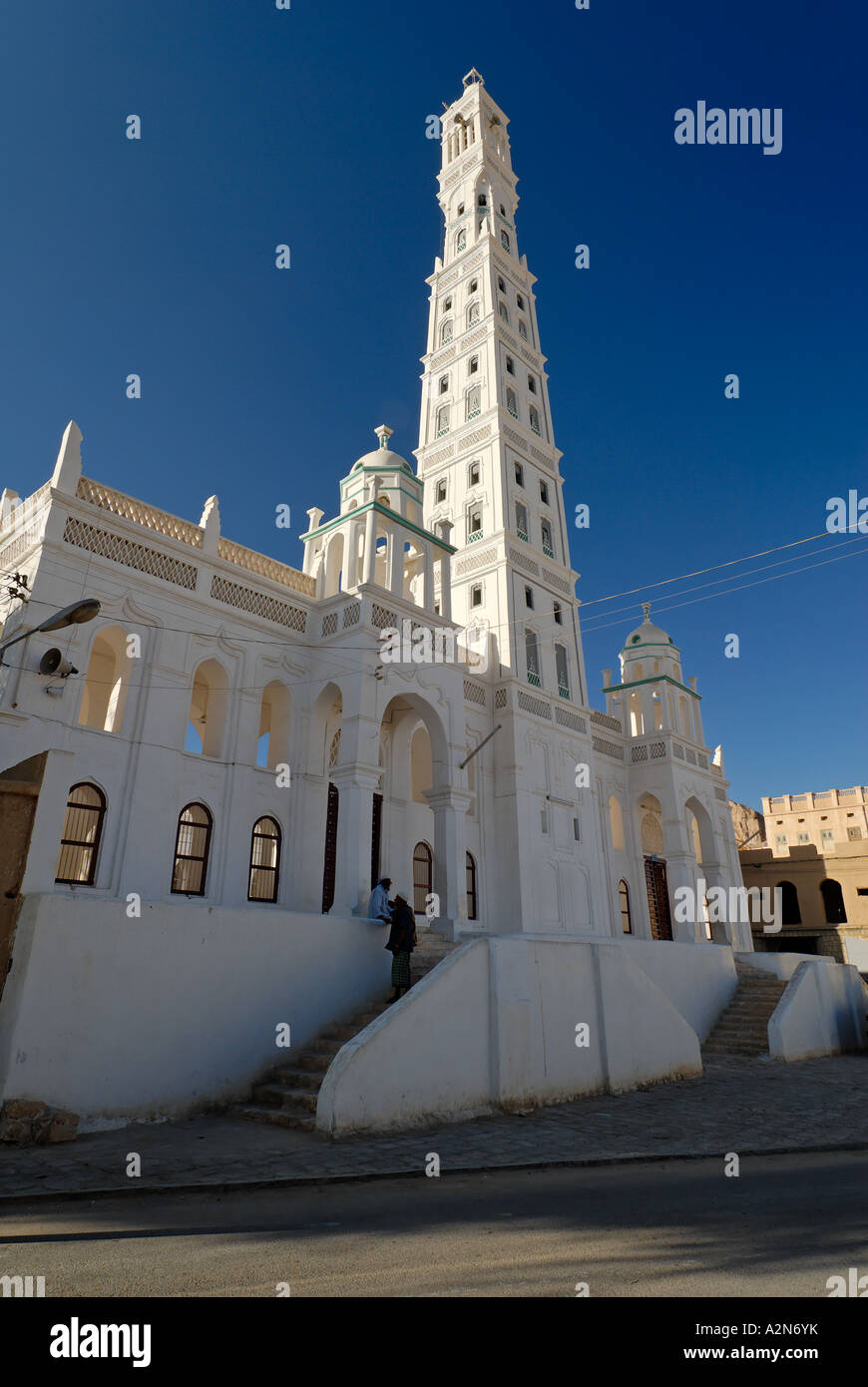 mosque in Tarim Wadi Hadramaut Yemen Stock Photo