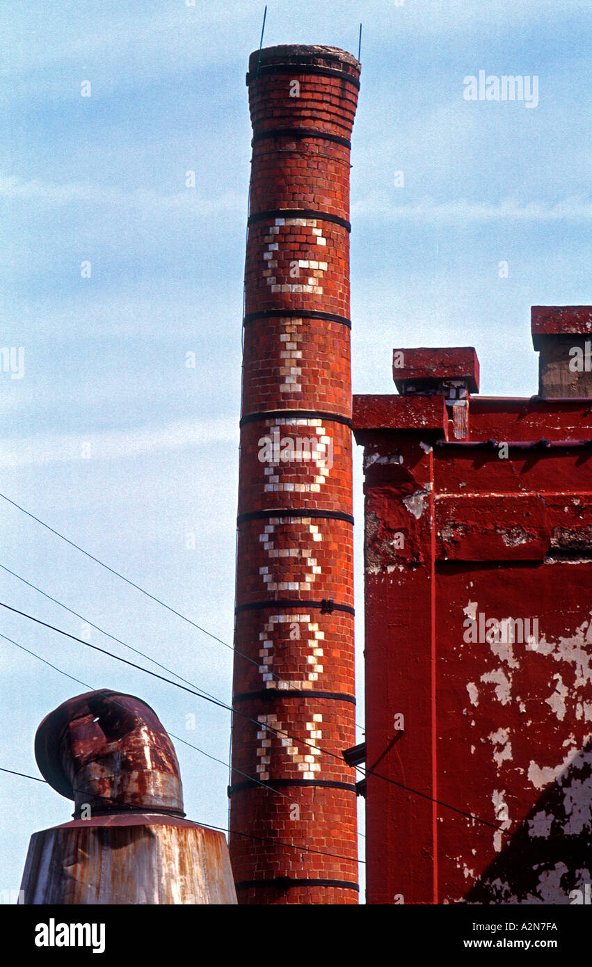 Chimney former Gibson guitar factory Kalamazoo Michigan USA now