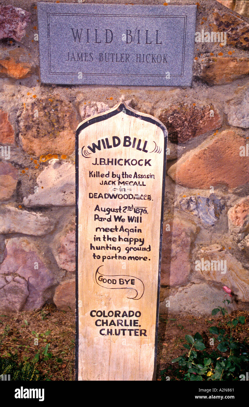Wild Bill Hickock grave site marker Mount Moriah Cemetery Deadwood