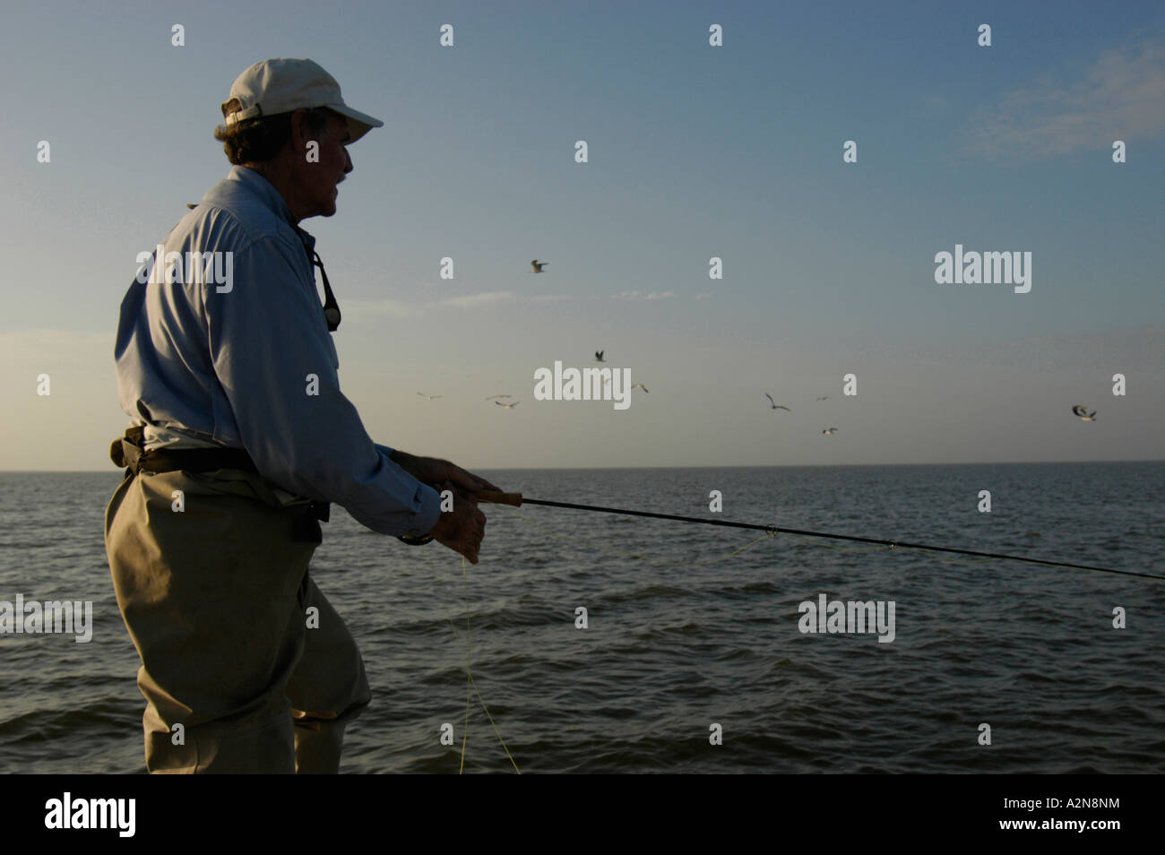 Fly fishing for Sea Trout and Red Drum on Matagorda Bay on the Texas