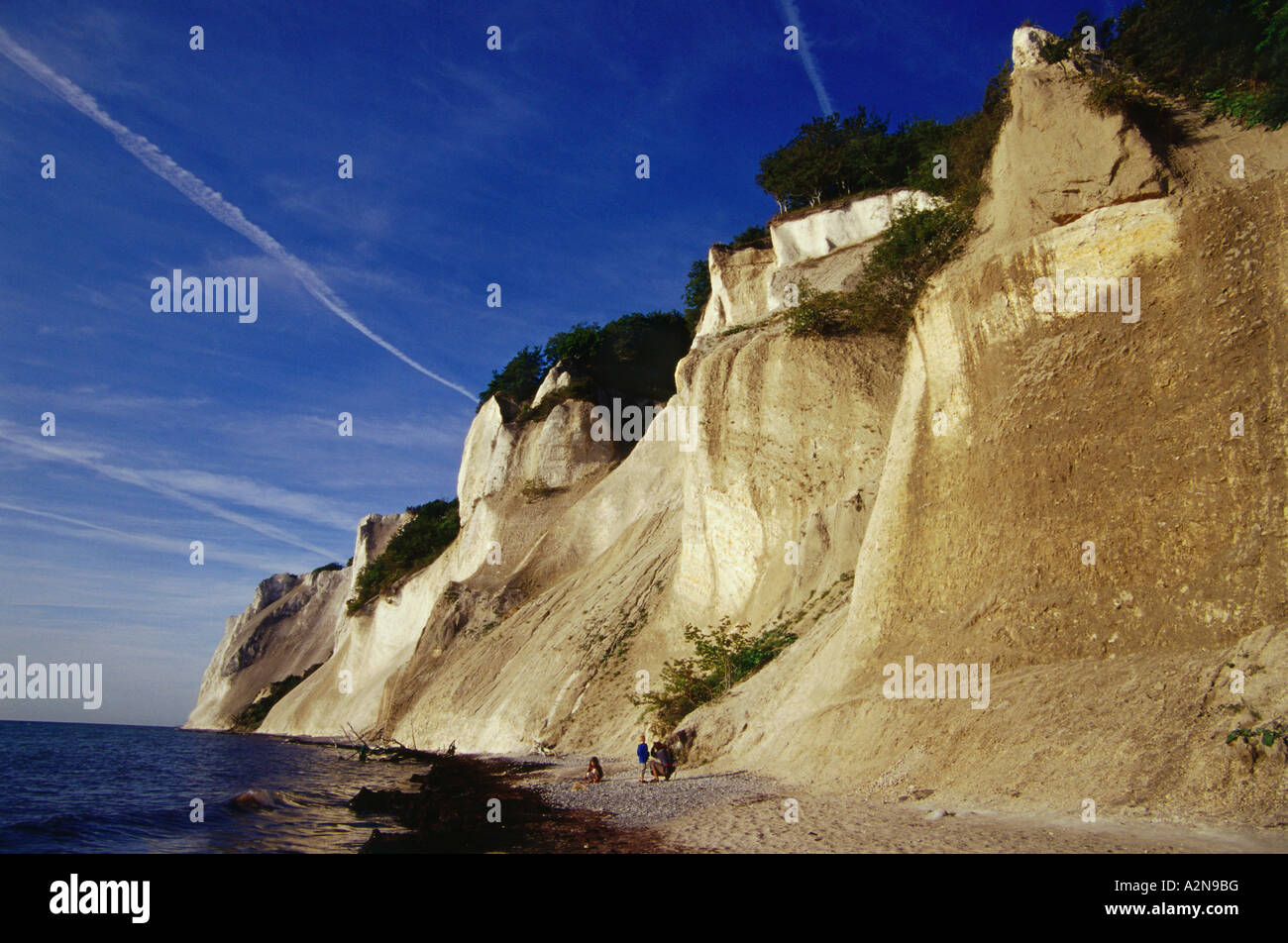 Cliffs at seaside, Stubbenkammer, Schleswig-Holstein, Germany Stock Photo