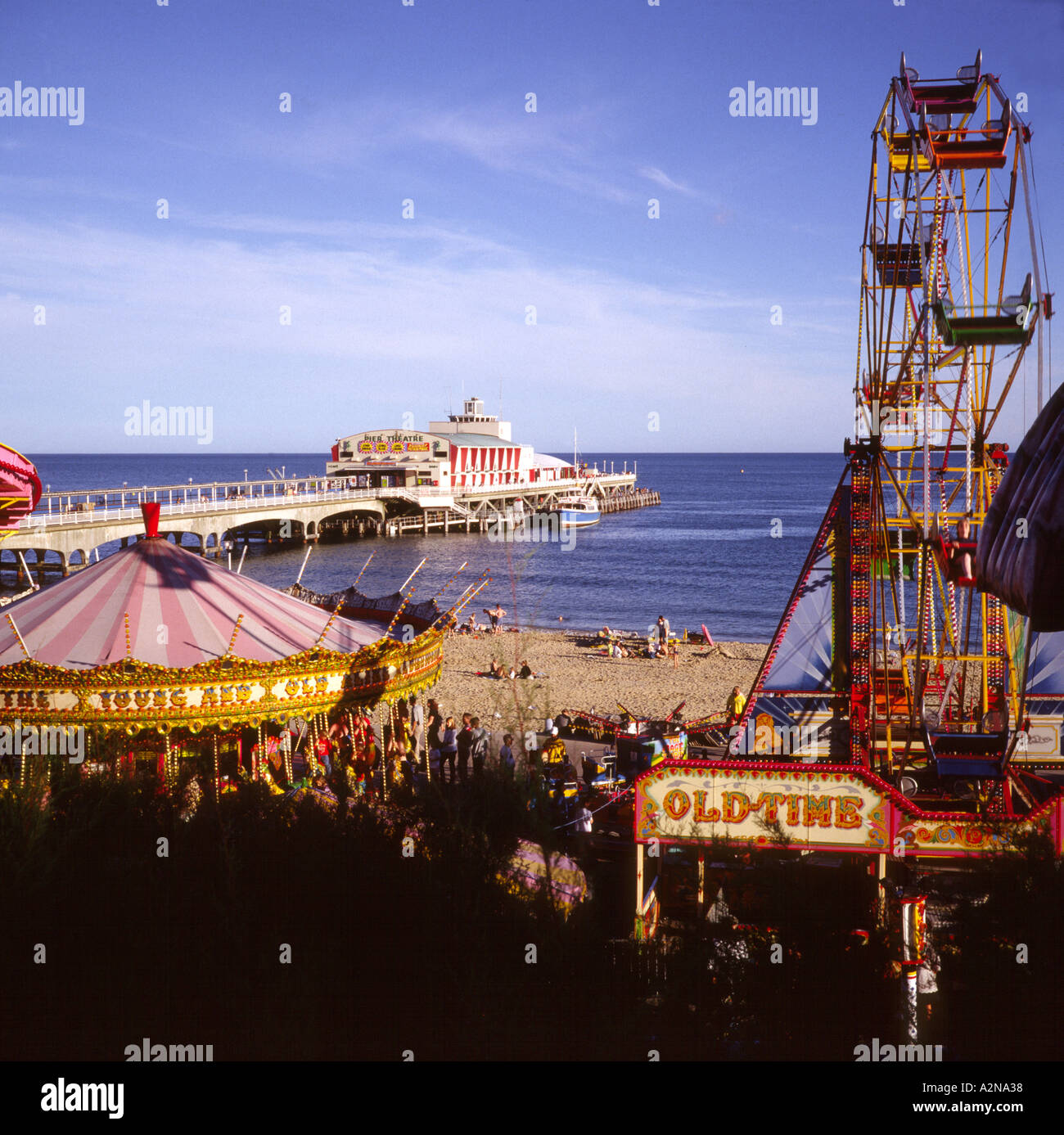 Seaside funfair, Bournemouth, Dorset, South Coast, England, UK, Europe ...