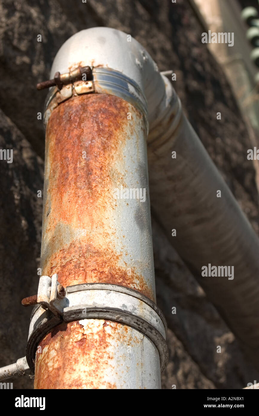 wate pipe; spout at the Glienicker bridge; Germany Stock Photo