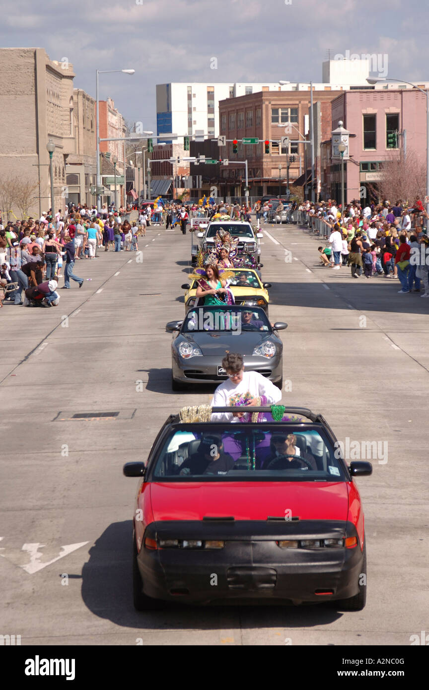 Mardi Gras Fat Tuesday is celebrated in Lake Charles in south western