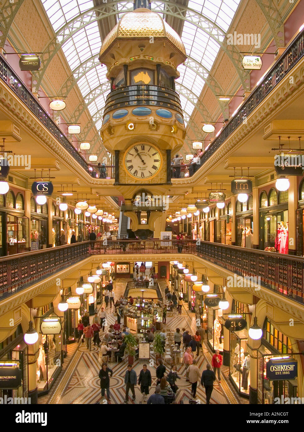 Interiors Of Shopping Mall Queen Victoria Building Sydney New