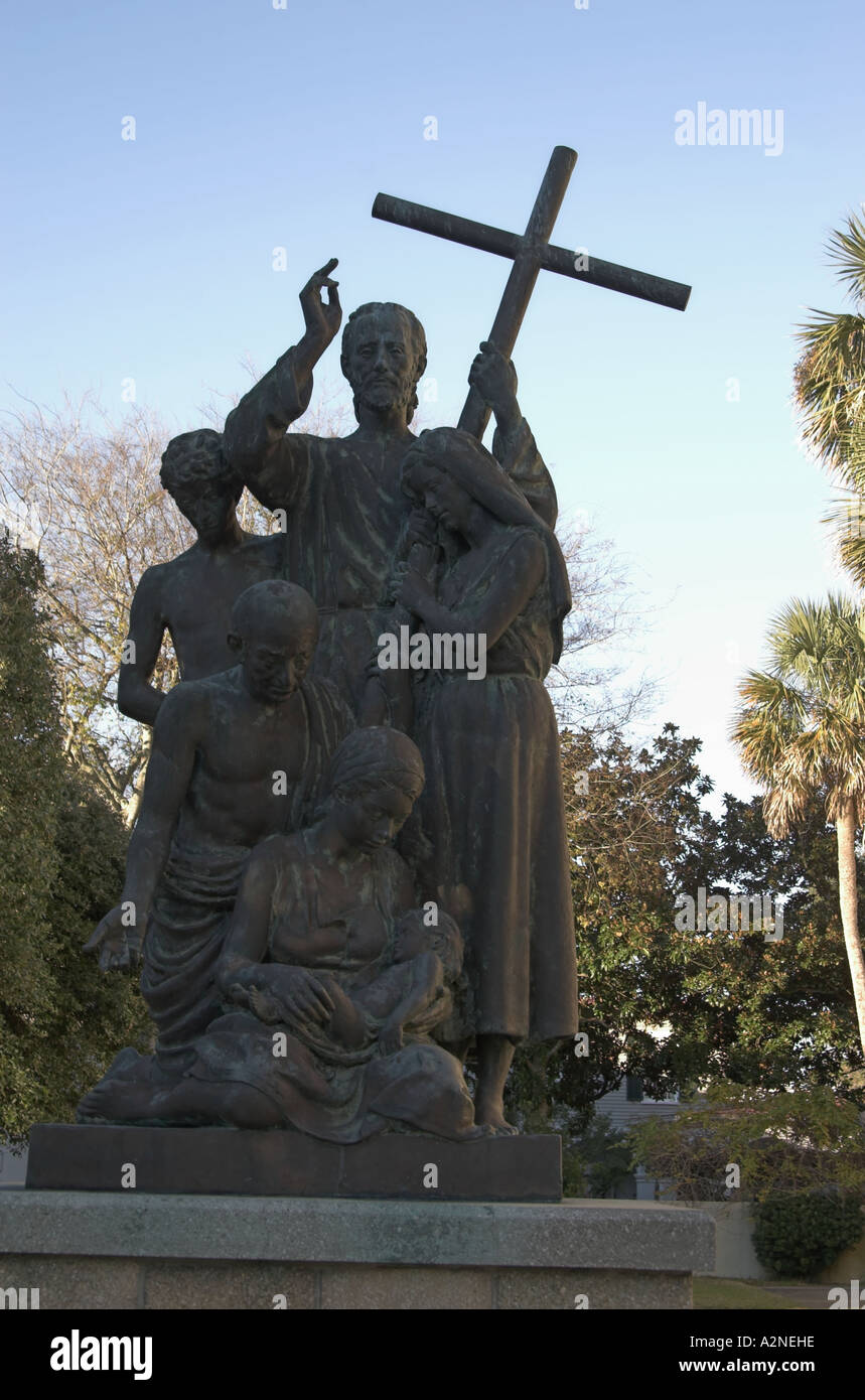 Statue of Father Pedro Camps at Cathedral Basilica of St. Augustine, St