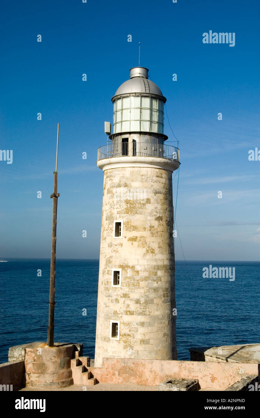 Lighthouse at Morro Castle Stock Photo