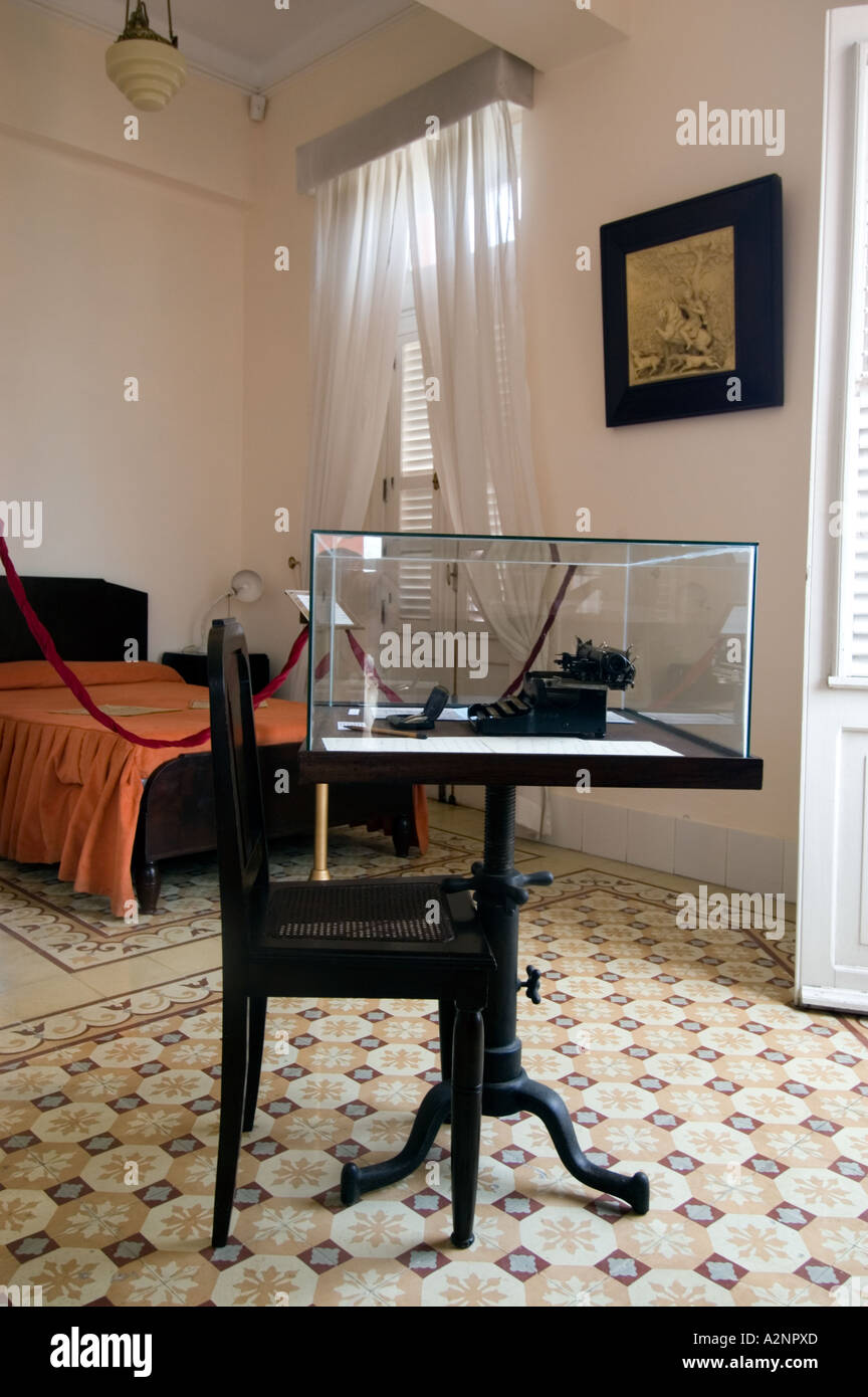 Typewriter And Desk Of Ernest Hemingway In The Preserved Room 511
