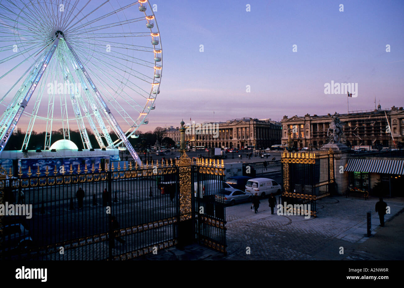 Paris Jardin des Tuileries giant wheel carousel Stock Photo Alamy
