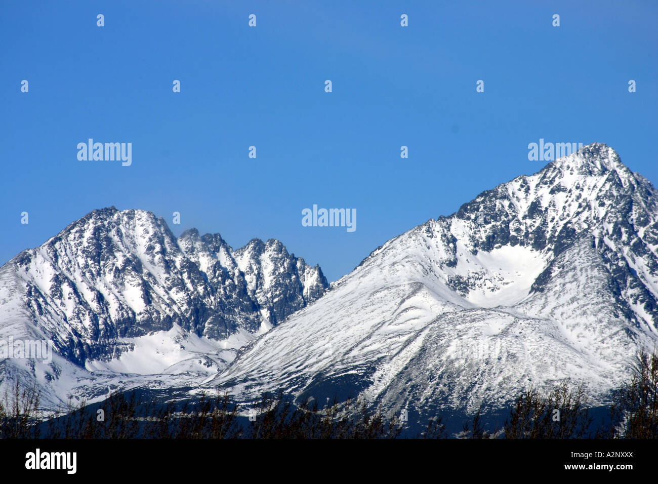 High Tatras Mountains at Poprad in Slovakia Stock Photo