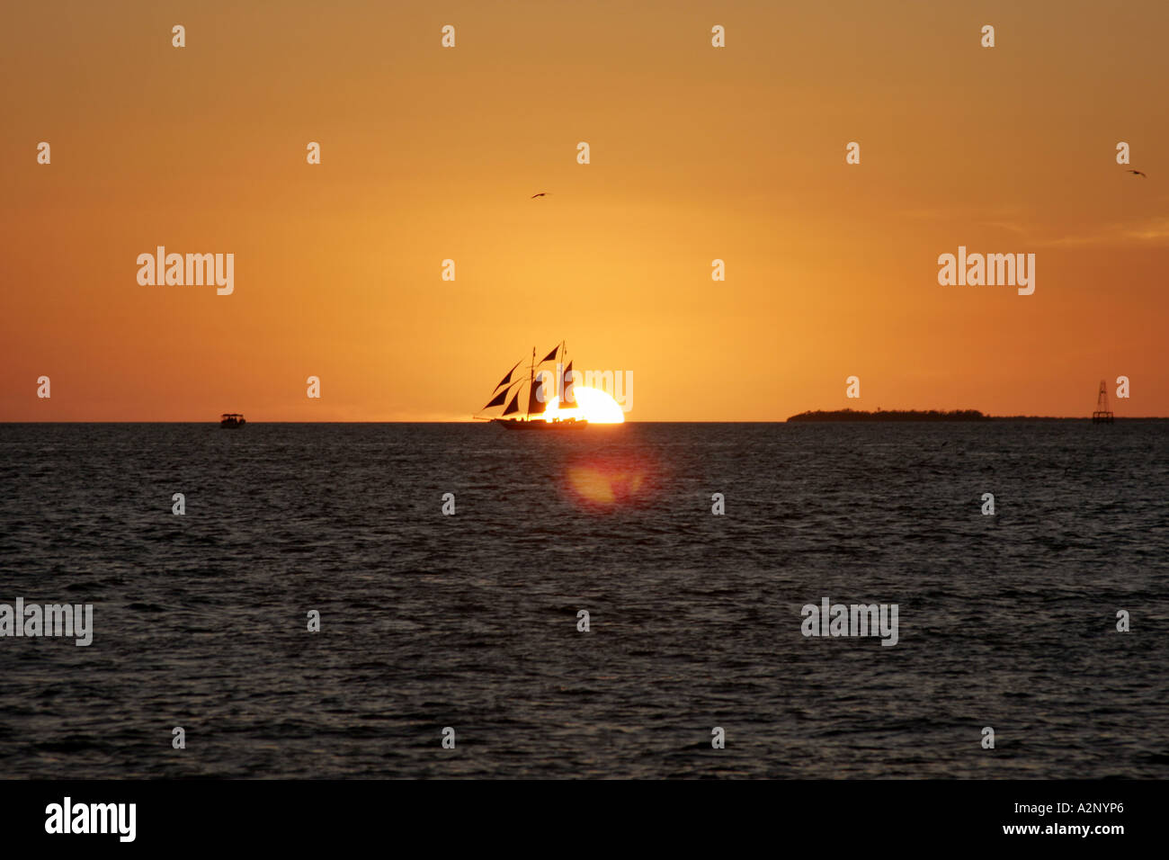 The Sunset From Mallory Square In Key West Florida Keys Usa