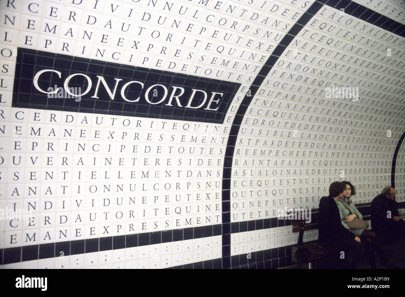 Concorde subway station in Paris France  Stock Photo