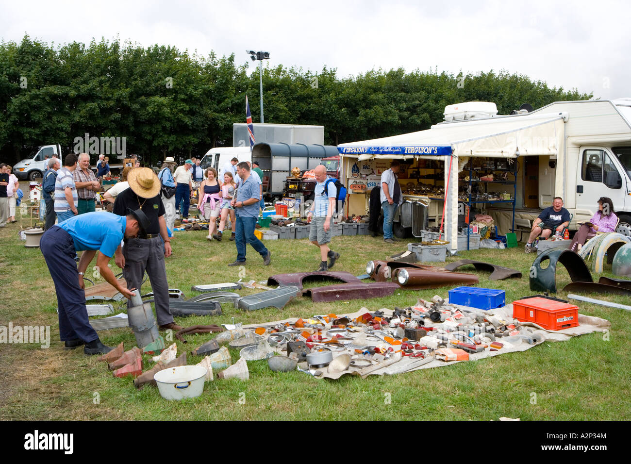 car spares for sale at a vehicle jumble sale Stock Photo Alamy