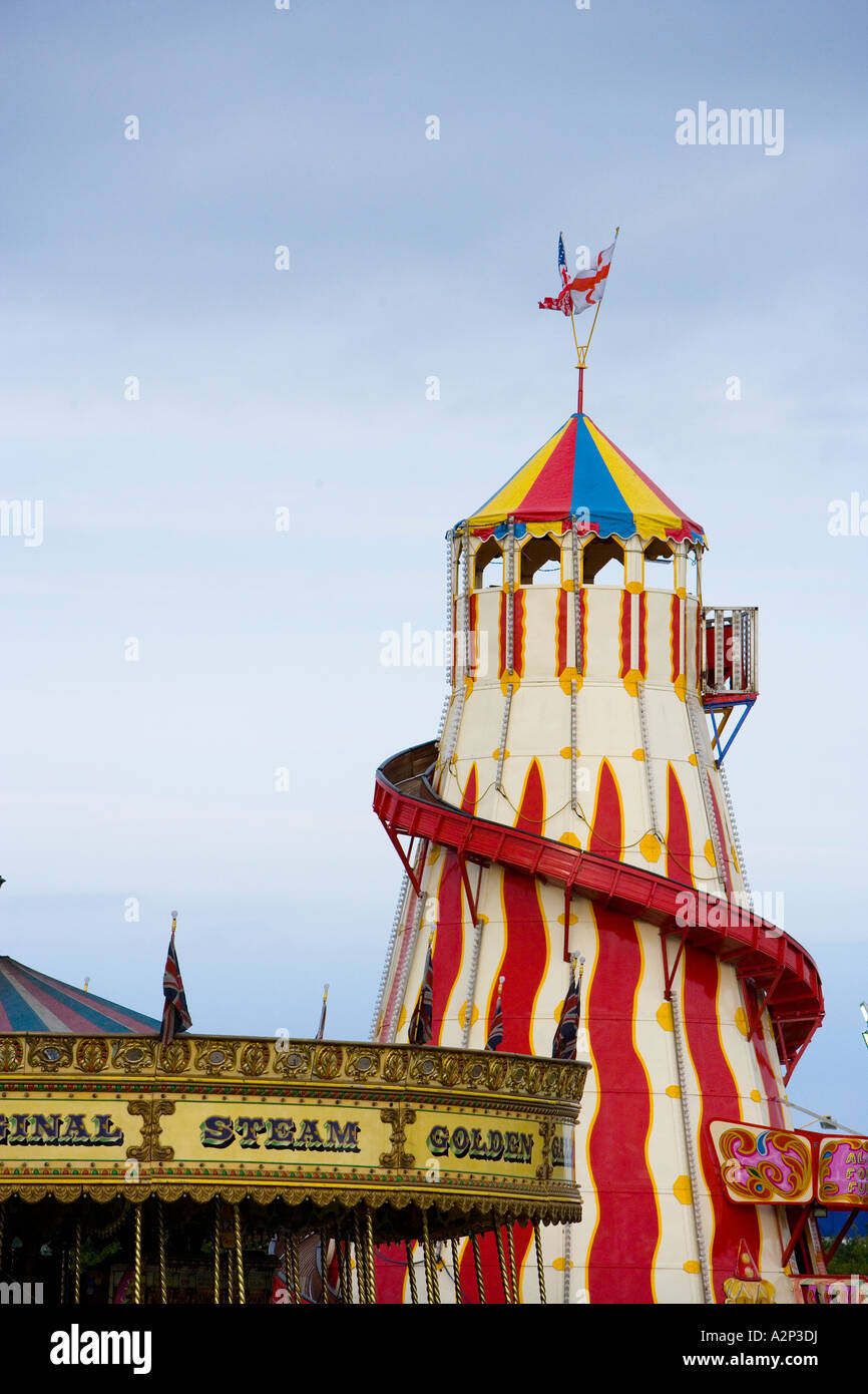 Victorian helter skelter at Pickering Steam fair in yorkshire Stock Photo