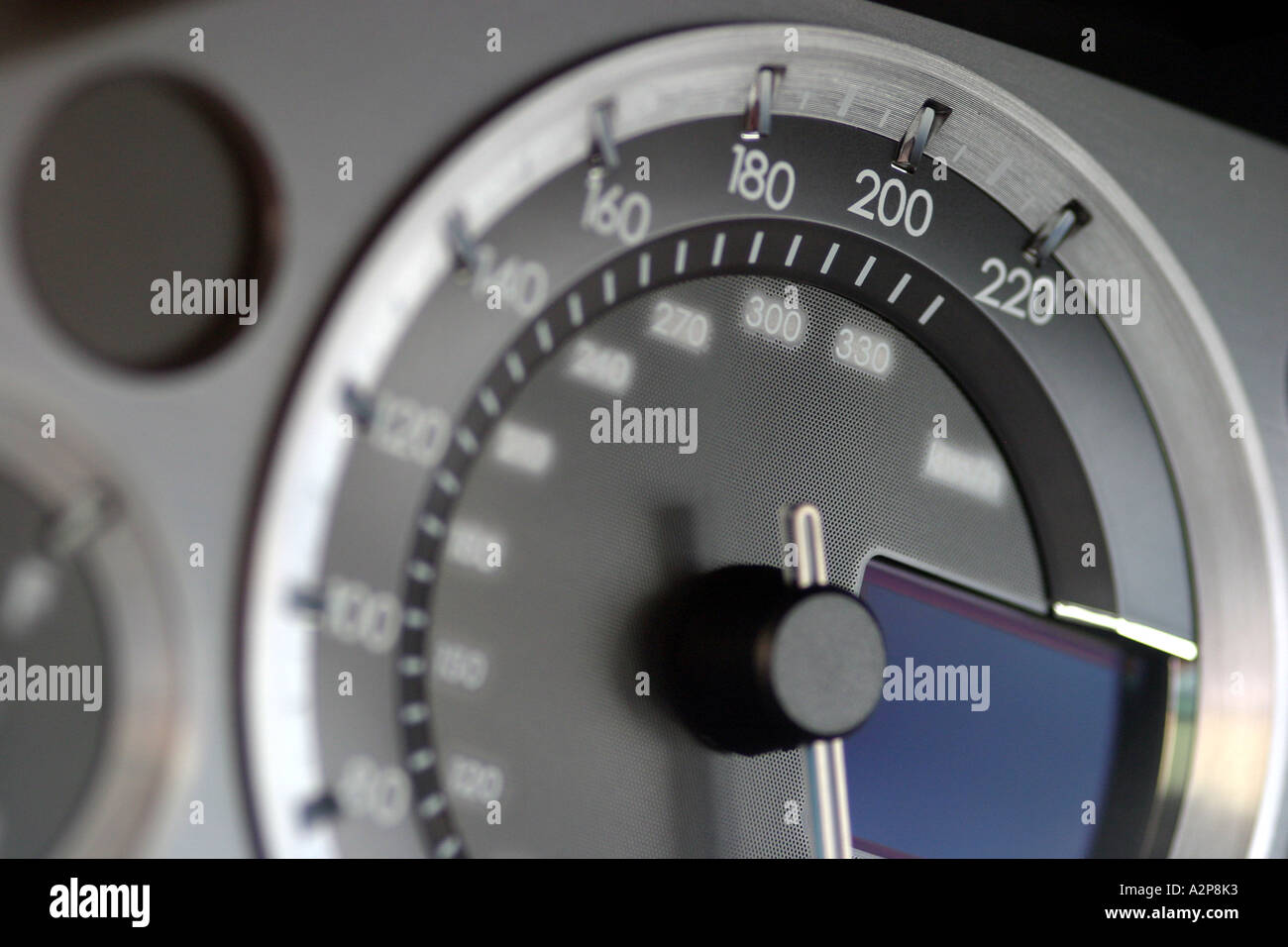 interior view of dashboard of an Aston Martin DB9 sports car Stock Photo