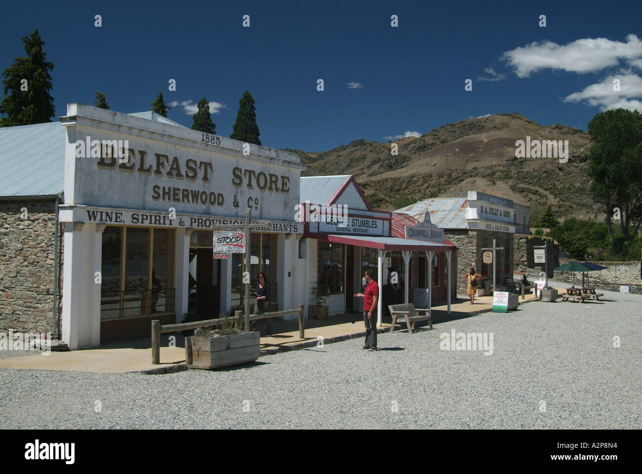 Old Cromwell Town, South Island, New Zealand historic town Stock Photo