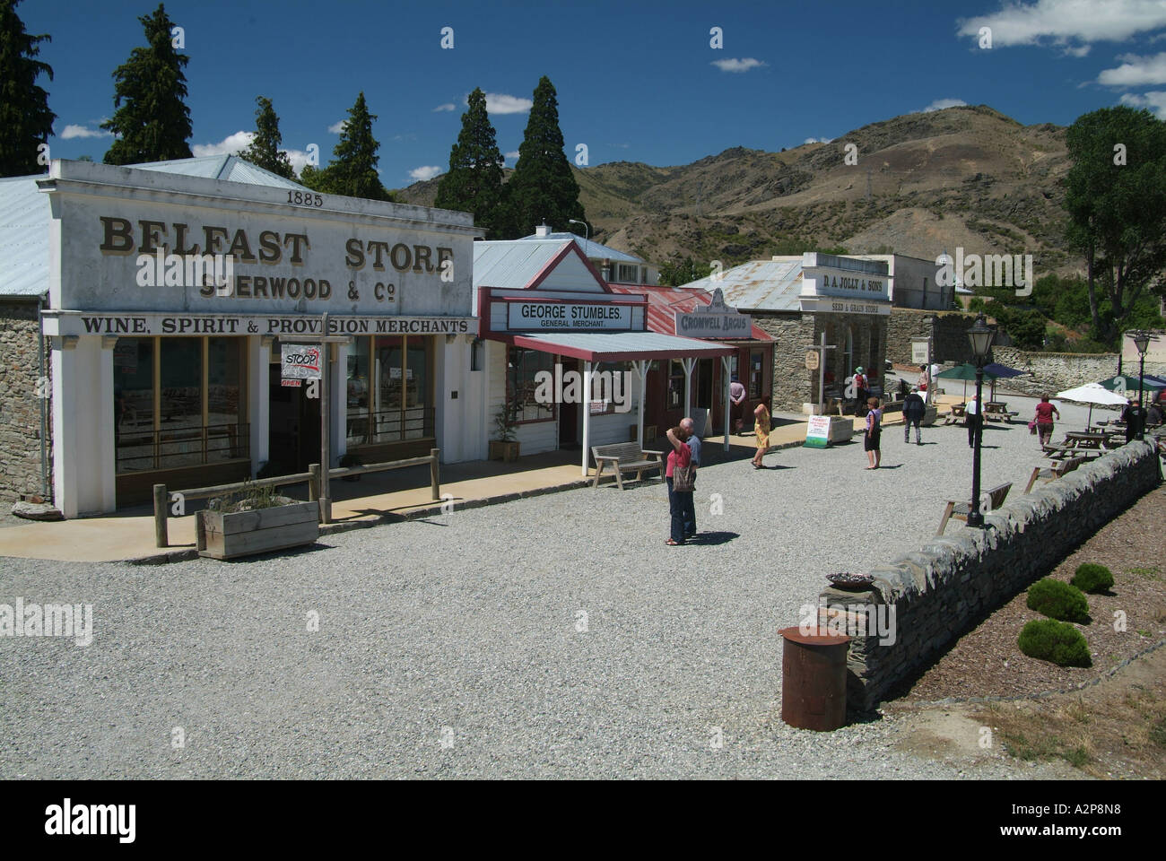 Old Cromwell Town, South Island, New Zealand historic town Stock Photo