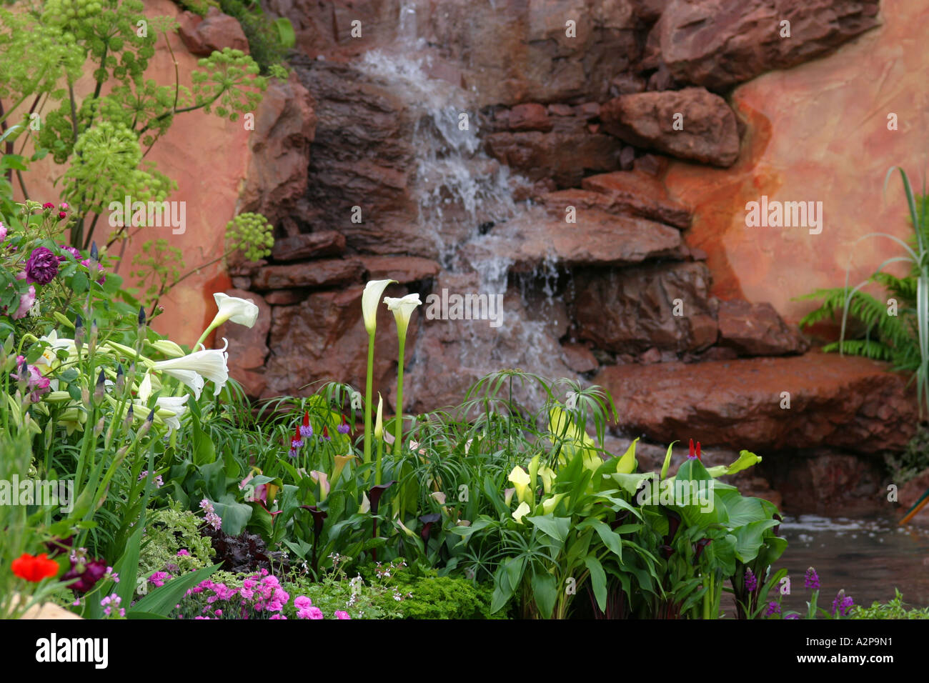 Flower garden display at Chelsea Flower Show 2005 Stock Photo Alamy